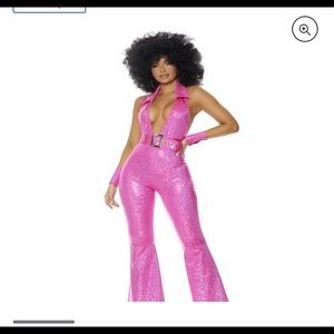 Pink Disco Jumpsuit - Brand New